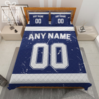 Custom Quilt Sets Tampa Bay Jersey Personalized Ice hockey Premium Quilt Bedding for Men Women